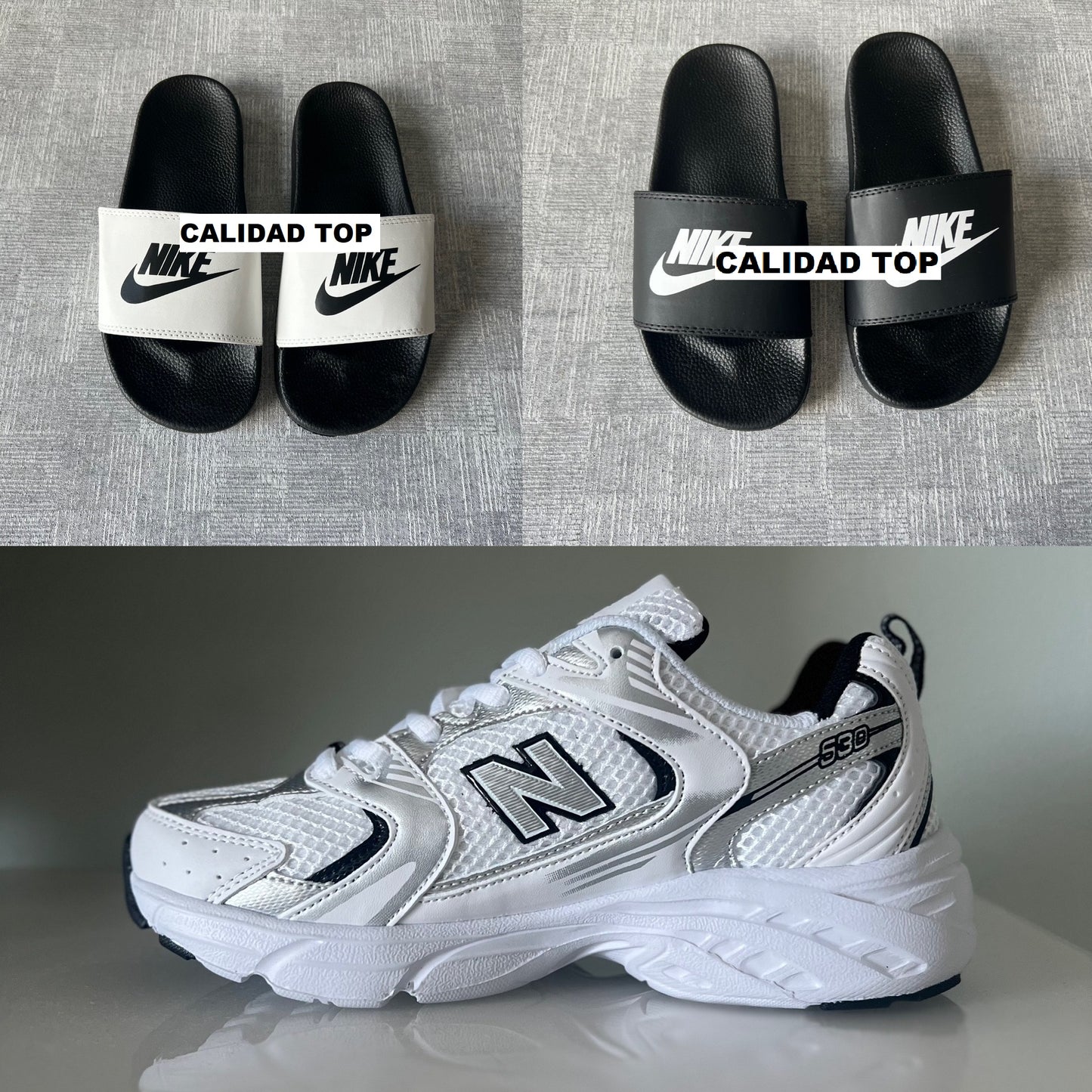 Pack zapatillas 530 + Chanclas negras o blancas Envío incl.