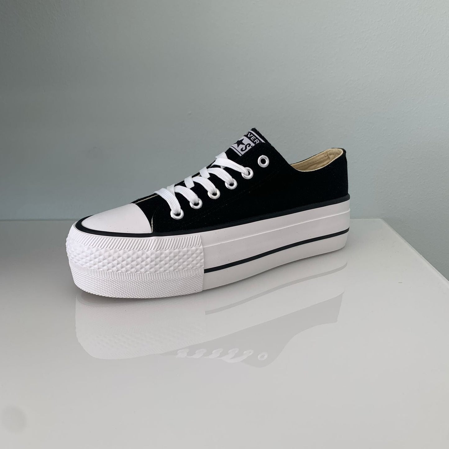 Zapatillas CV All Star Bajas con plataforma Negra