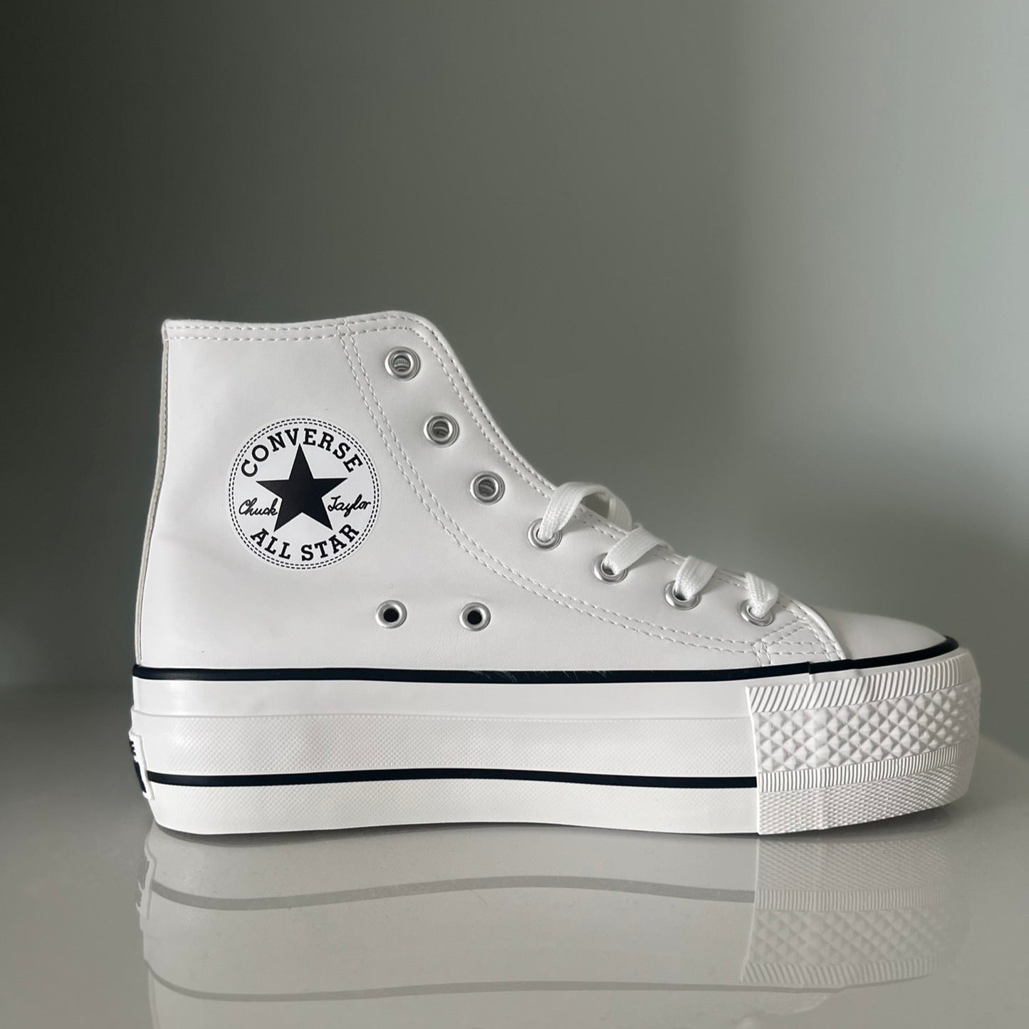 Zapatillas CV All Star botas con plataforma blancas POLIPIEL