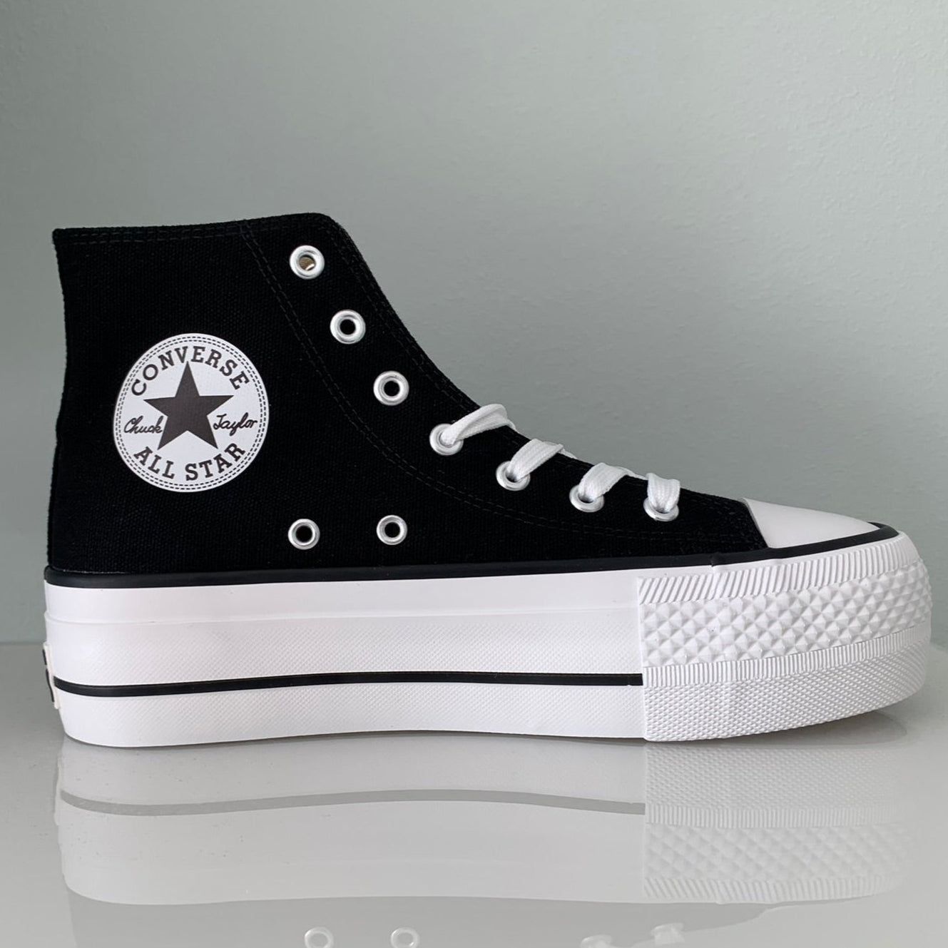 Zapatillas CV All Star botas negras con plataforma