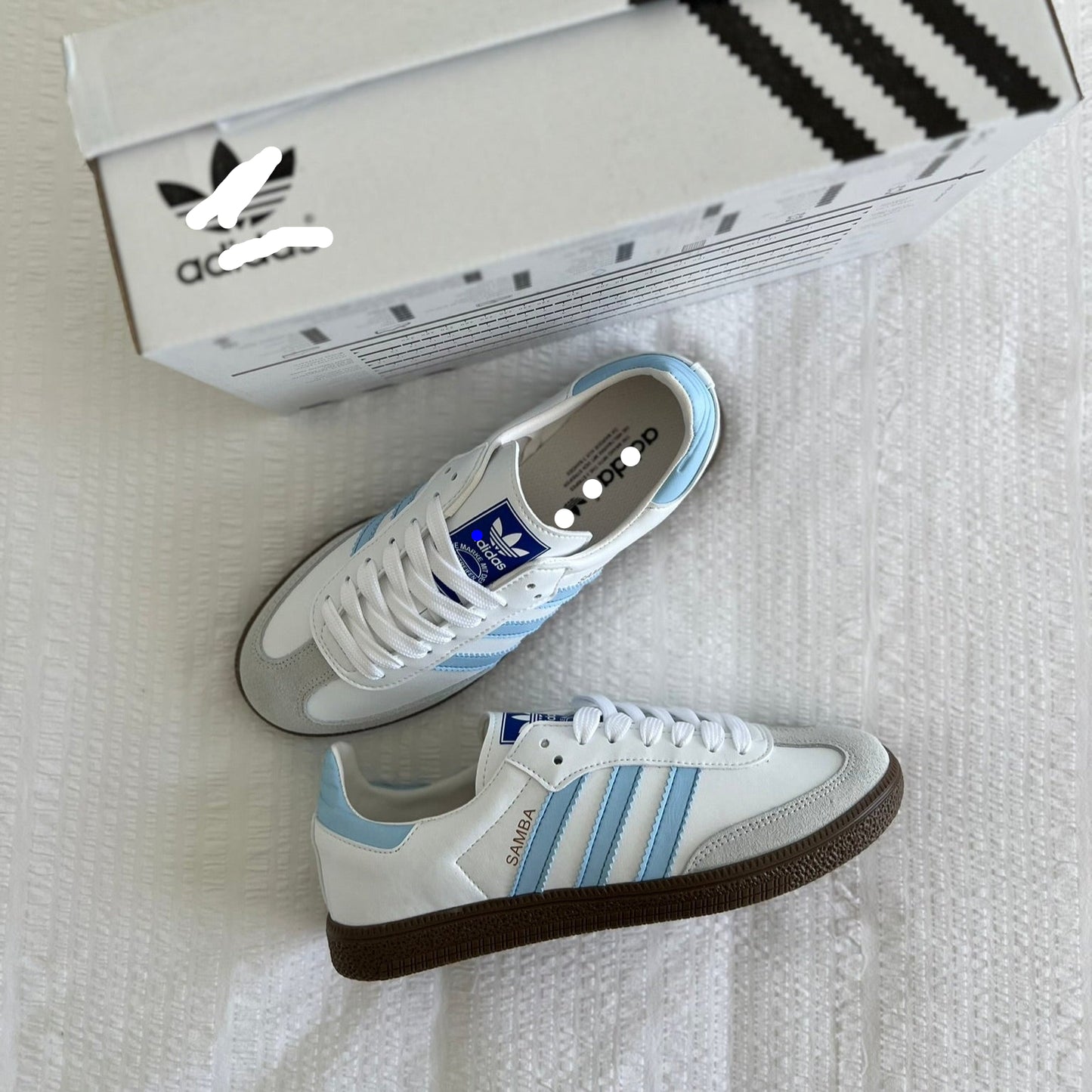 Zapatillas A. Samba Blancas /azules Top Ventas 2026