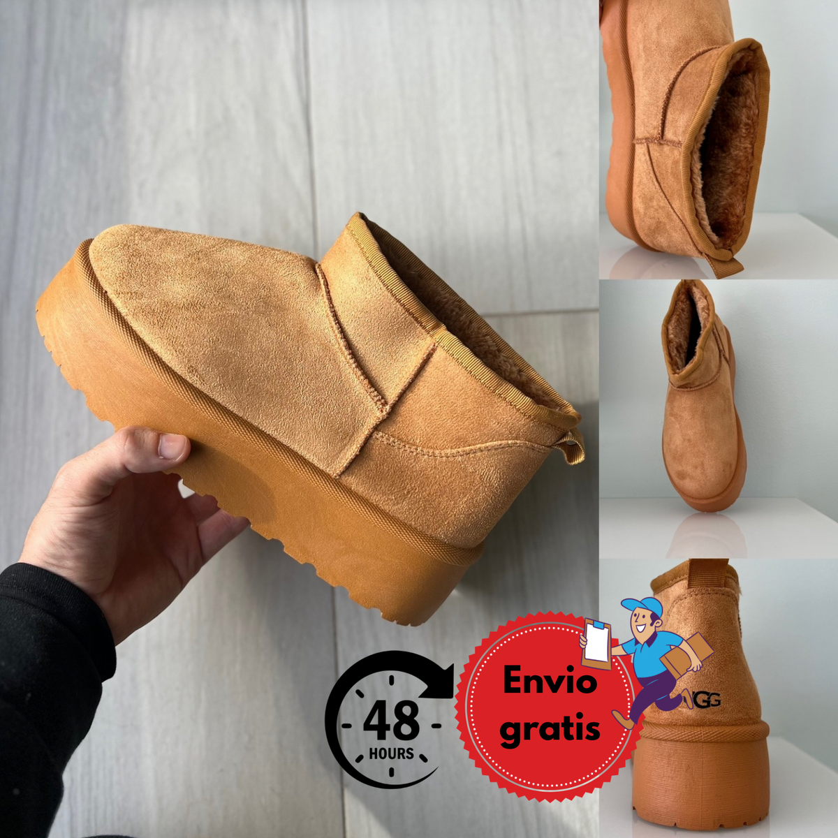 Botas tendencia con pelo interior (Varios colores)