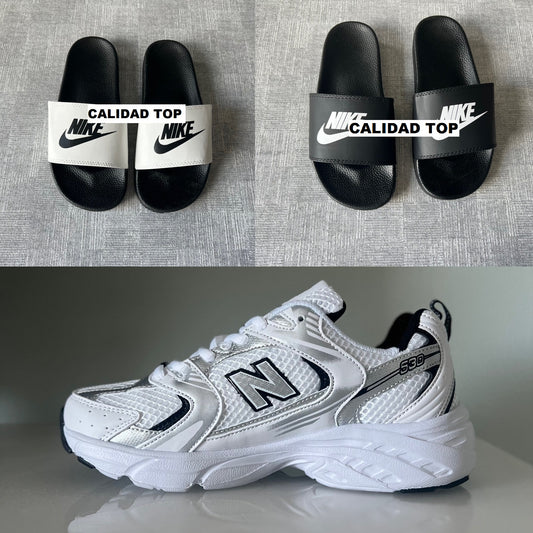 Pack zapatillas 530 + Chanclas negras o blancas Envío incl.