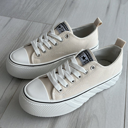 Zapatillas CV All Star Bajas Beige SOLO TALLAS 40 y 41