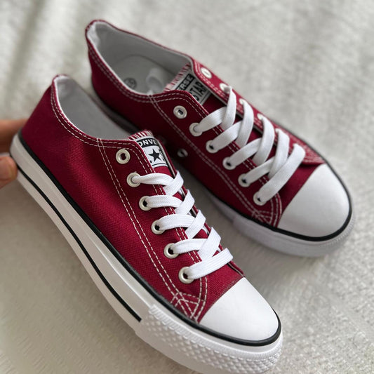 Zapatillas CV all star bajas Sin plataforma burdeos