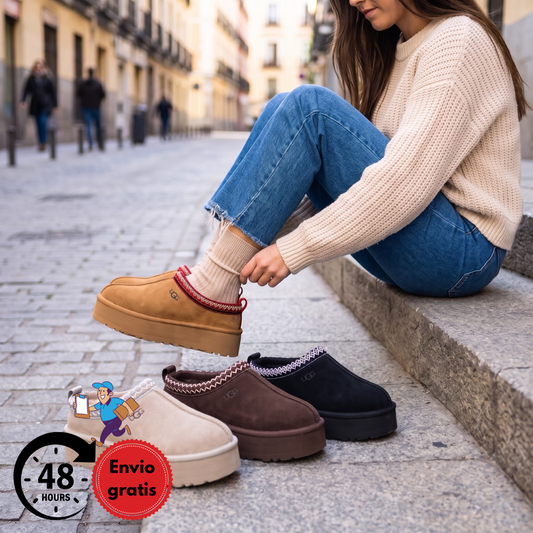 Zuecos tendencia con pelo interior (Varios colores)