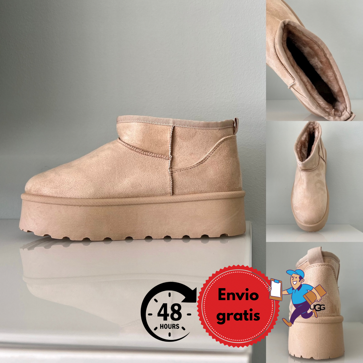 Botas tendencia con pelo interior (Varios colores)