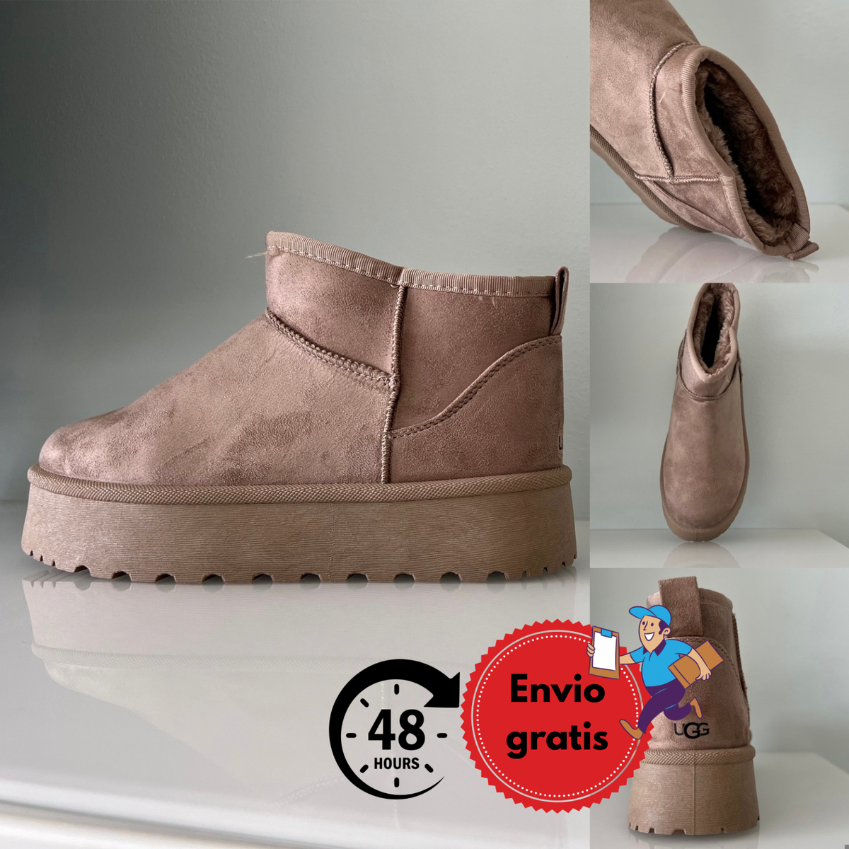 Botas tendencia con pelo interior (Varios colores)