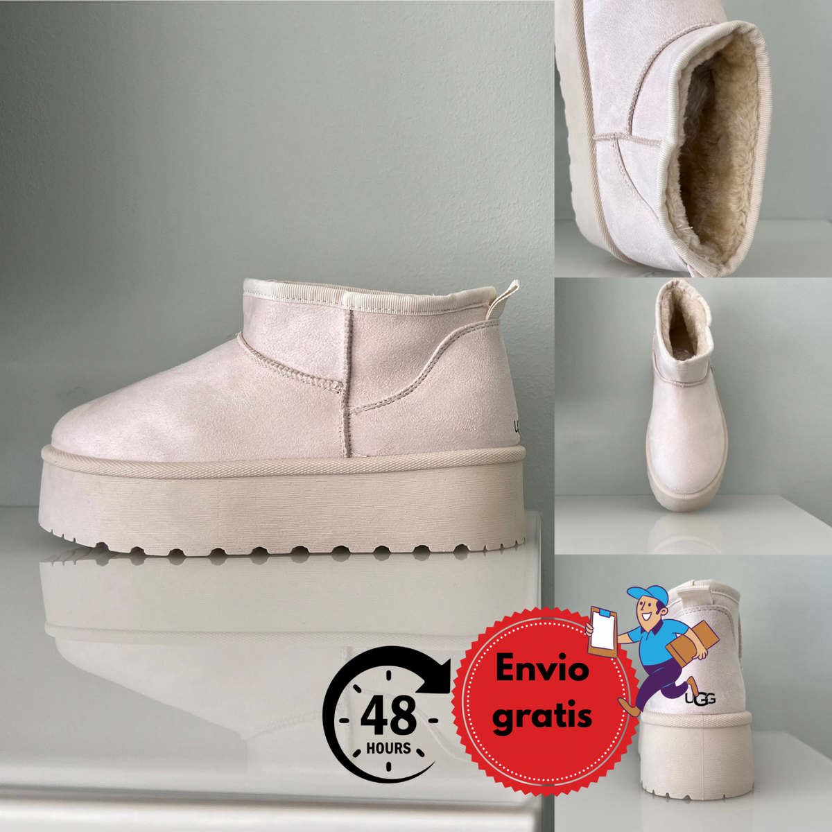 Botas tendencia con pelo interior (Varios colores)