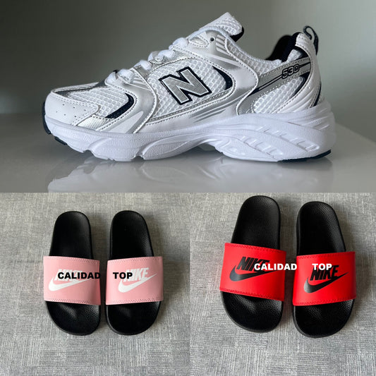 Pack zapatillas 530 + Chanclas Rosas o Rojas Envío incl.