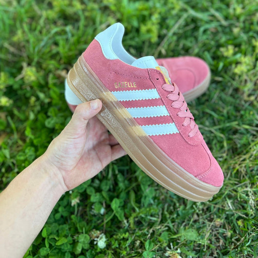 Zapatillas A. Gazelle plataforma Rosa con detalles blanco