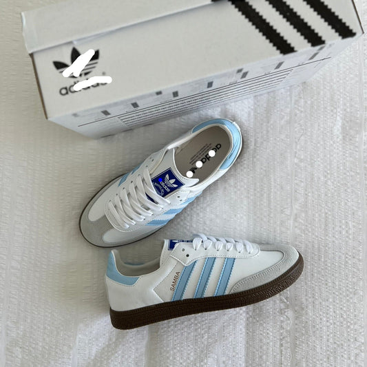 Zapatillas A. Samba Blancas /azules Top Ventas 2026